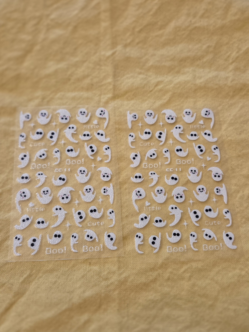 Halloween White Ghost Nail Art Stickers - Cute Boo Design